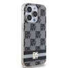 DKNY DKHMP14LHCPTSK iPhone 14 Pro6.1 czarny/black hardcase IML Checkered Mono Pattern & Printed Stripes MagSafe